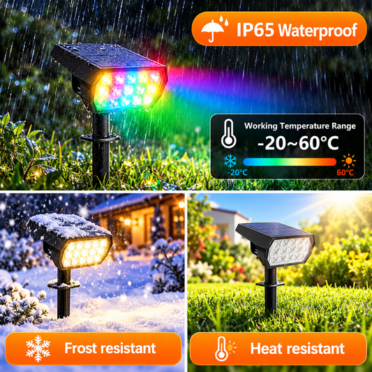 Solar Lights Outdoor Waterproof - 4 Pack