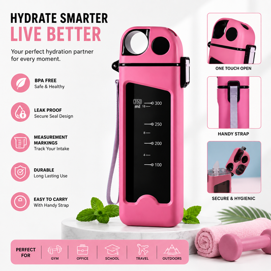 Plastic Leak-Proof Water Bottle - 350ml