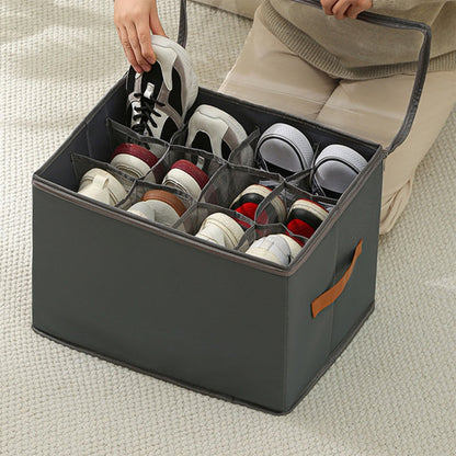 ⏳Limited stock available—grab yours now!🔥Oxford Fabric Foldable Design Shoe Organizer, Storage Box