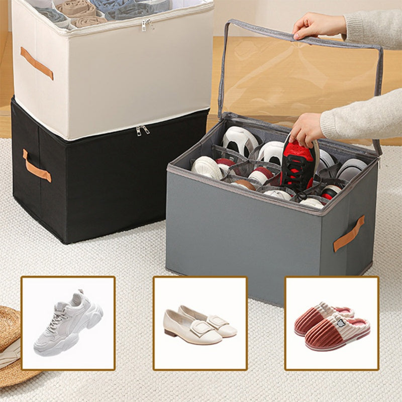 ⏳Limited stock available—grab yours now!🔥Oxford Fabric Foldable Design Shoe Organizer, Storage Box
