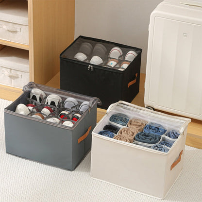 ⏳Limited stock available—grab yours now!🔥Oxford Fabric Foldable Design Shoe Organizer, Storage Box
