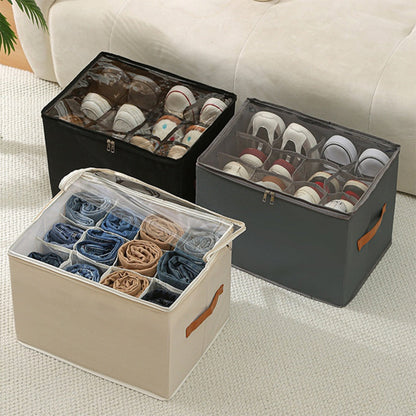 ⏳Limited stock available—grab yours now!🔥Oxford Fabric Foldable Design Shoe Organizer, Storage Box