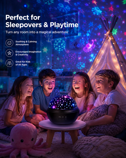 2-in-1 Rotating Star Projector Night Lights