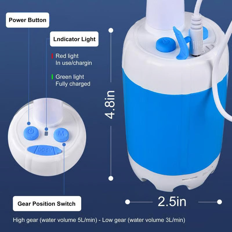 Portable Shower for Camping with Water Pump