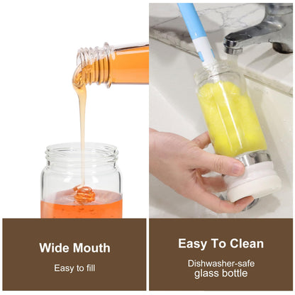 💥LAST DAY SALE 60% OFF🍯✨9oz No-Drip Glass Honey & Syrup Dispenser
