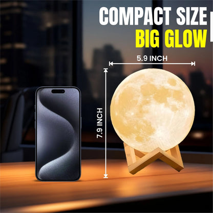 Moon Lamp LED Night Light - 8cm Battery Powered
