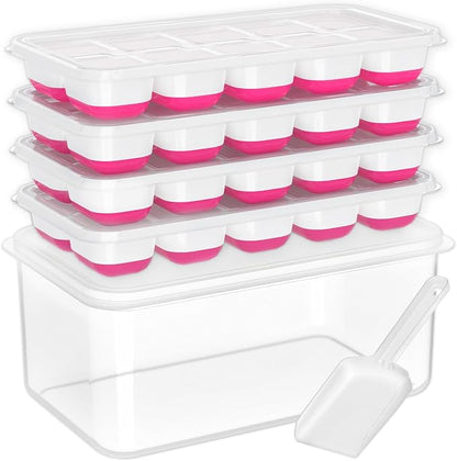 Ice Cube Tray with Lid and Bin