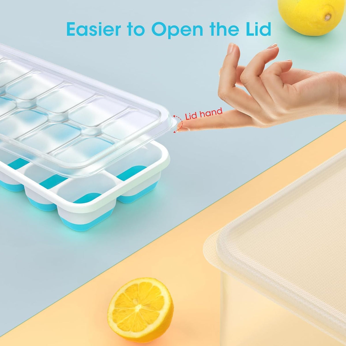 Ice Cube Tray with Lid and Bin
