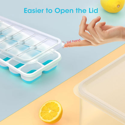 Ice Cube Tray with Lid and Bin