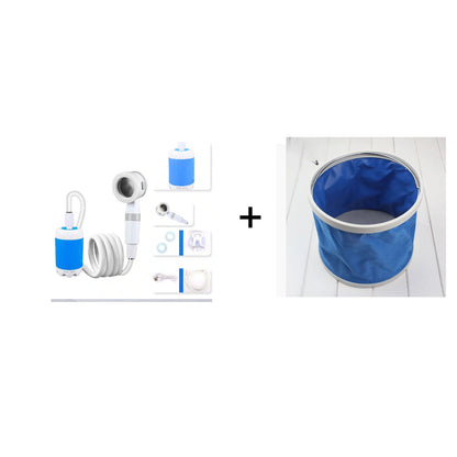 Portable Shower for Camping with Water Pump