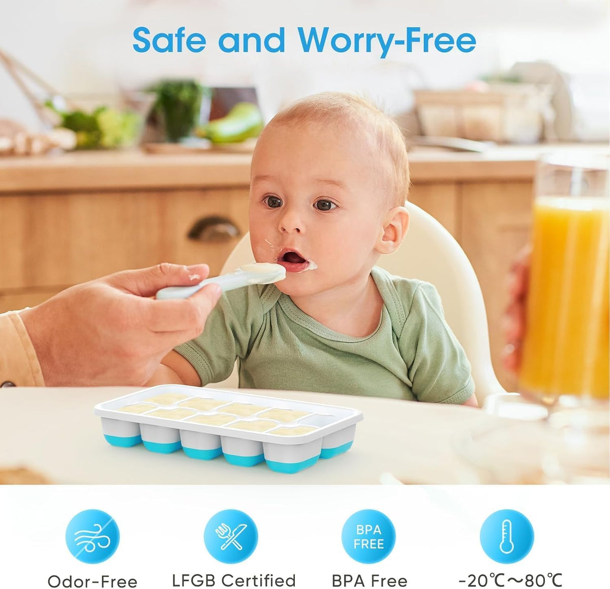 Ice Cube Tray with Lid and Bin
