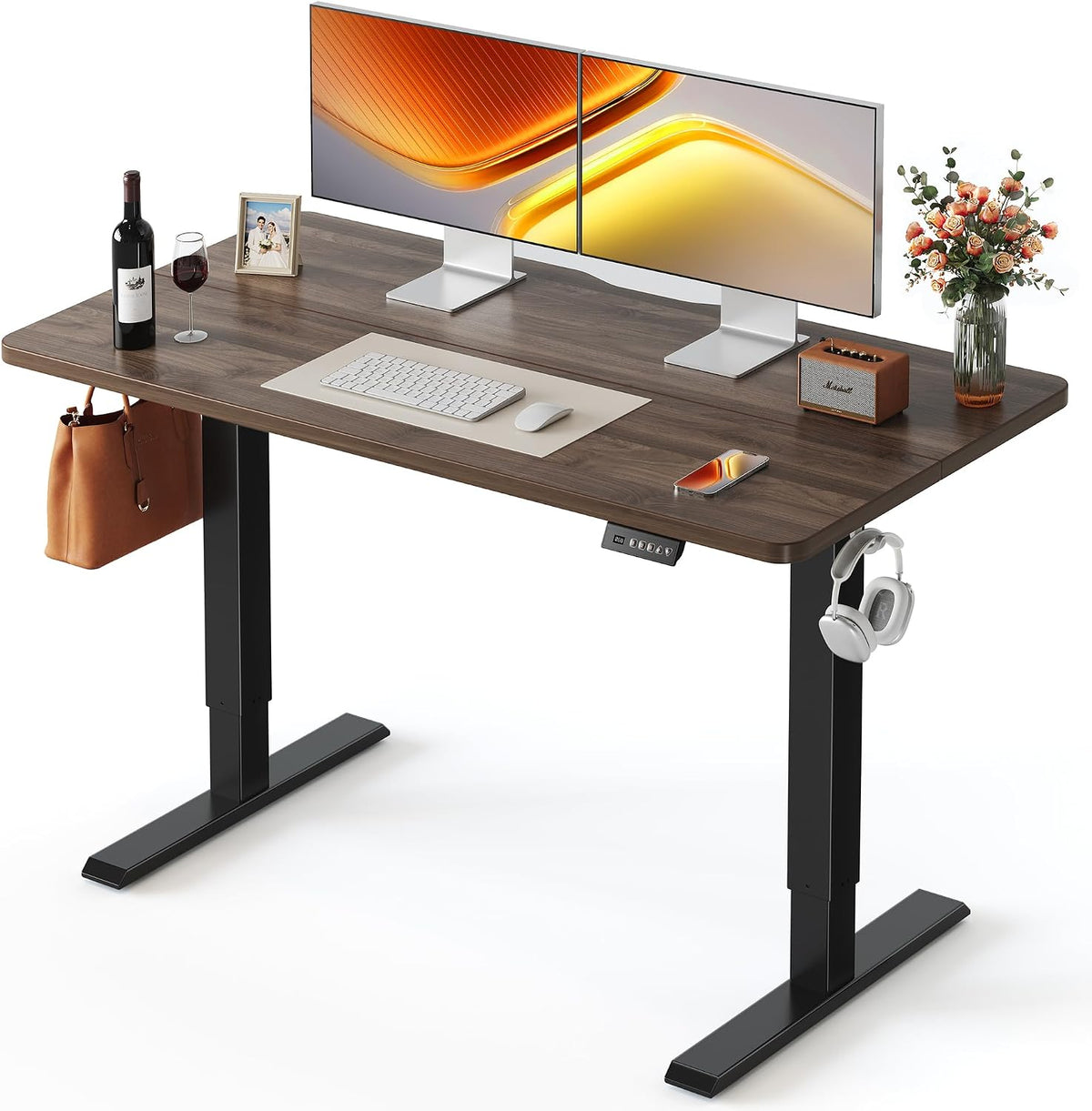 Standing Desk 48 × 24 Inch Electric Height Adjustable
