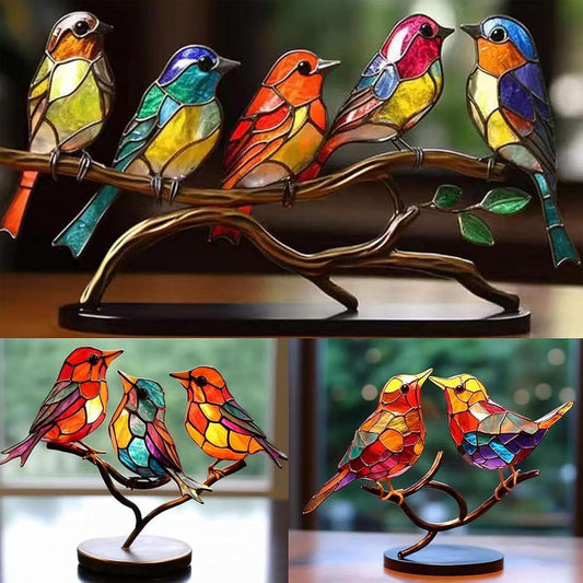 Birds on Branch Decorative Figurine - Office/Entrance