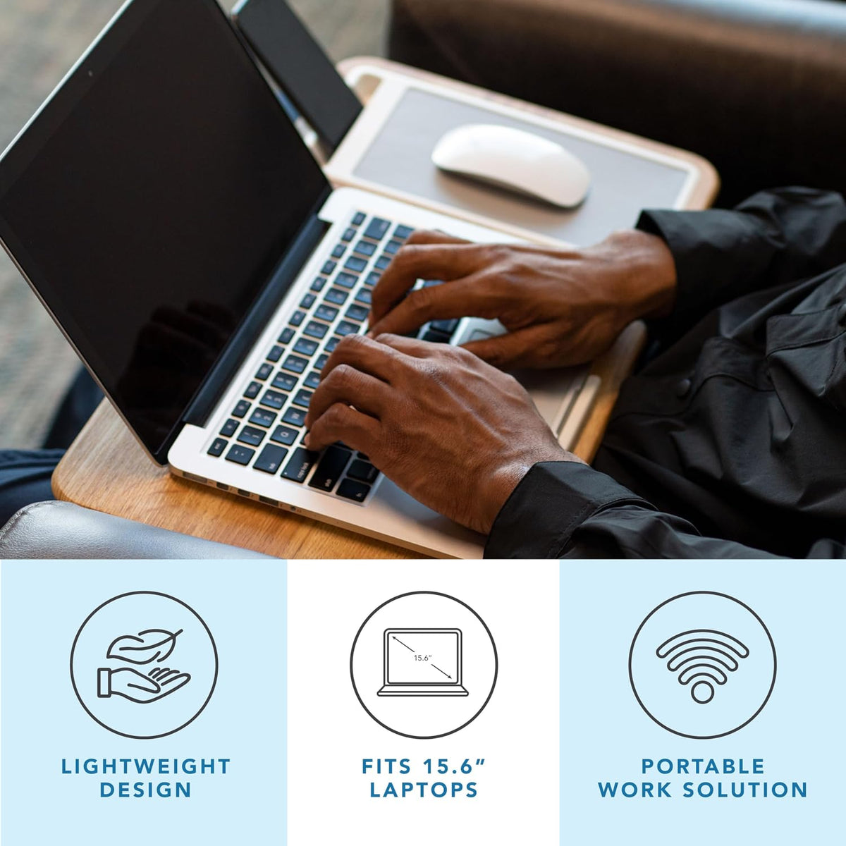 Home Office Lap Desk – Fits 15.6” Laptops