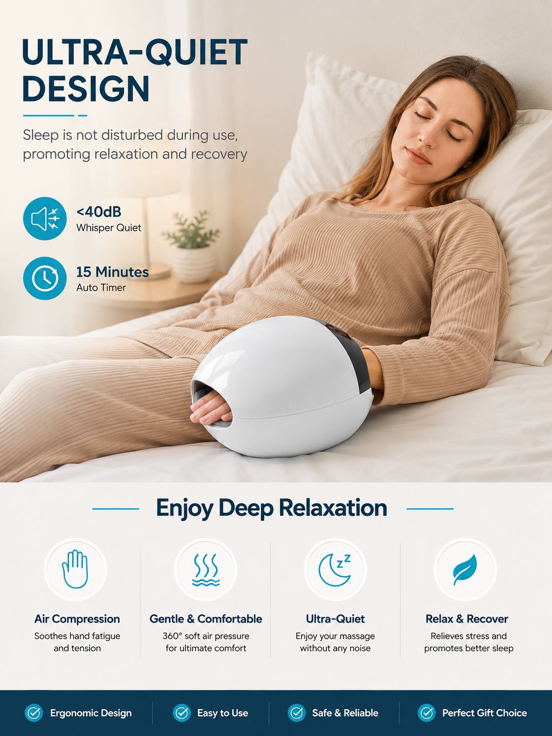 Rechargeable Hand Massager - Portable