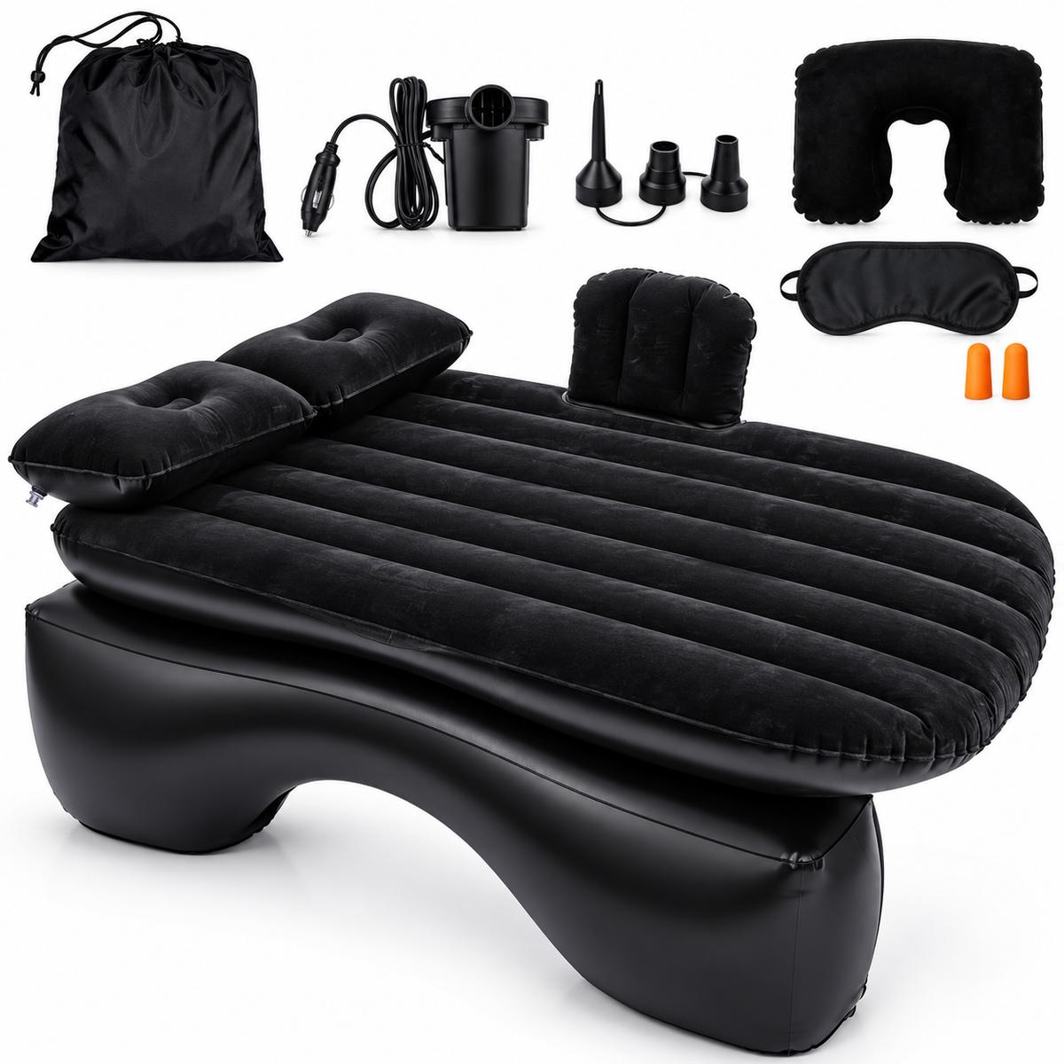 Inflatable Car Air Mattress Back Seat Bed with Air Pump