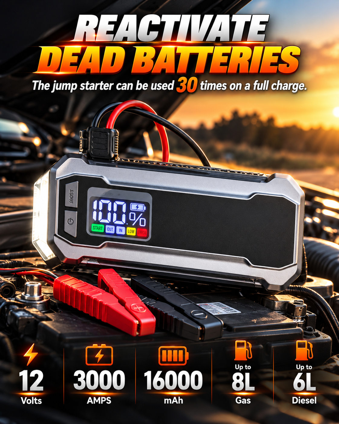 3000A Jump Starter