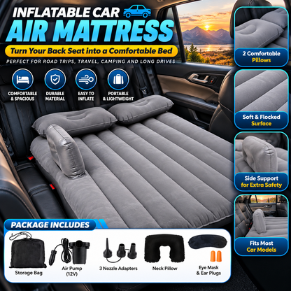 Inflatable Car Air Mattress Back Seat Bed with Air Pump