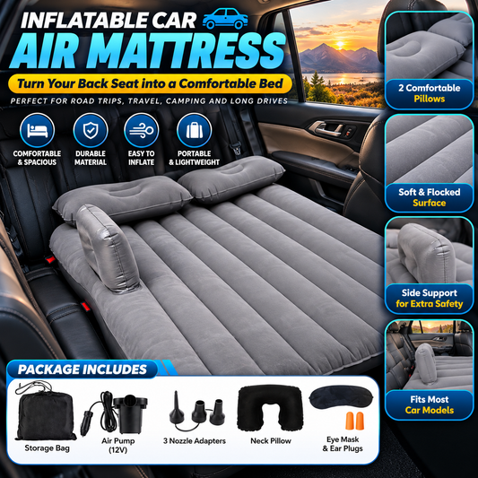 Inflatable Car Air Mattress Back Seat Bed with Air Pump