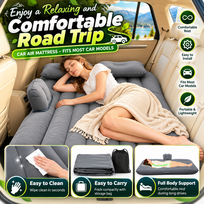 Inflatable Car Air Mattress Back Seat Bed with Air Pump