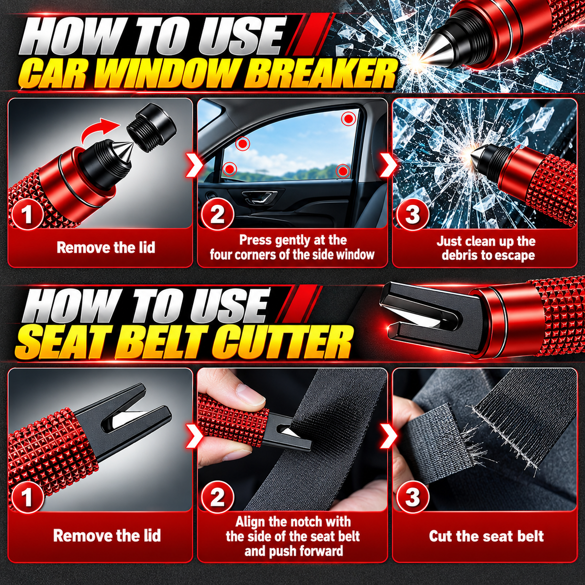 Safe Hammer Glass Breaker