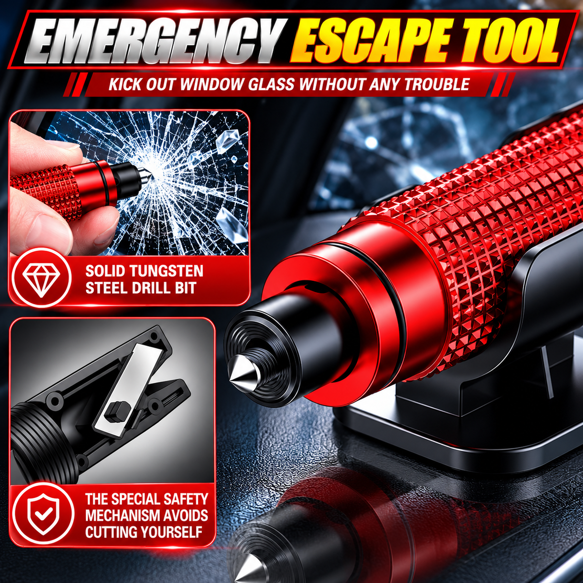 Safe Hammer Glass Breaker
