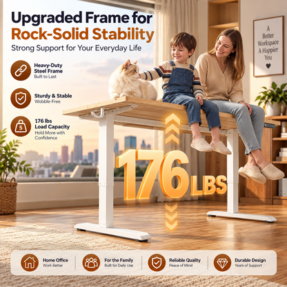 Standing Desk 48 × 24 Inch Electric Height Adjustable