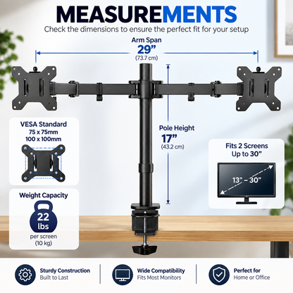 Dual Monitor Desk Mount
