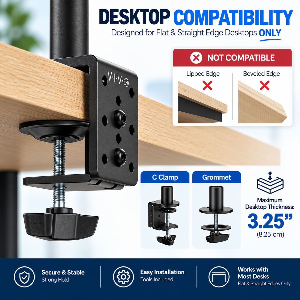 Dual Monitor Desk Mount