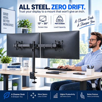 Dual Monitor Desk Mount