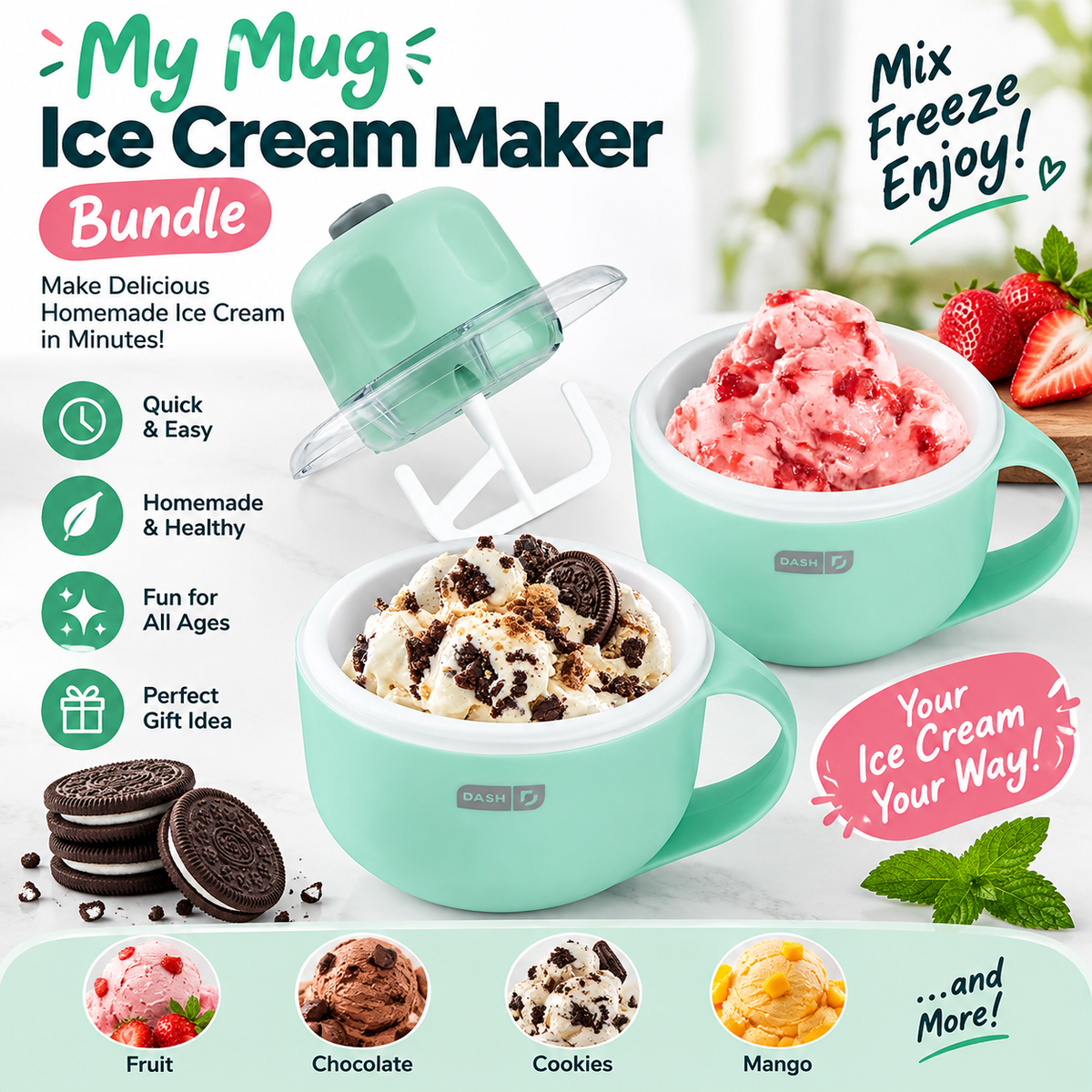 My Mug Ice Cream Maker Bundle