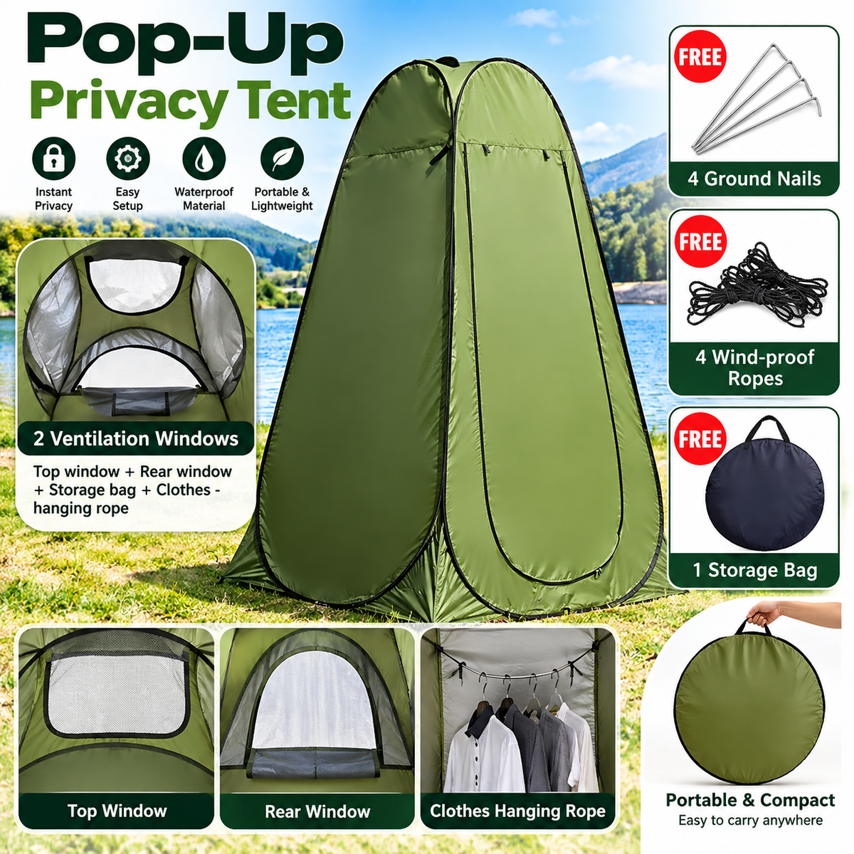 Pop-Up Privacy Tent