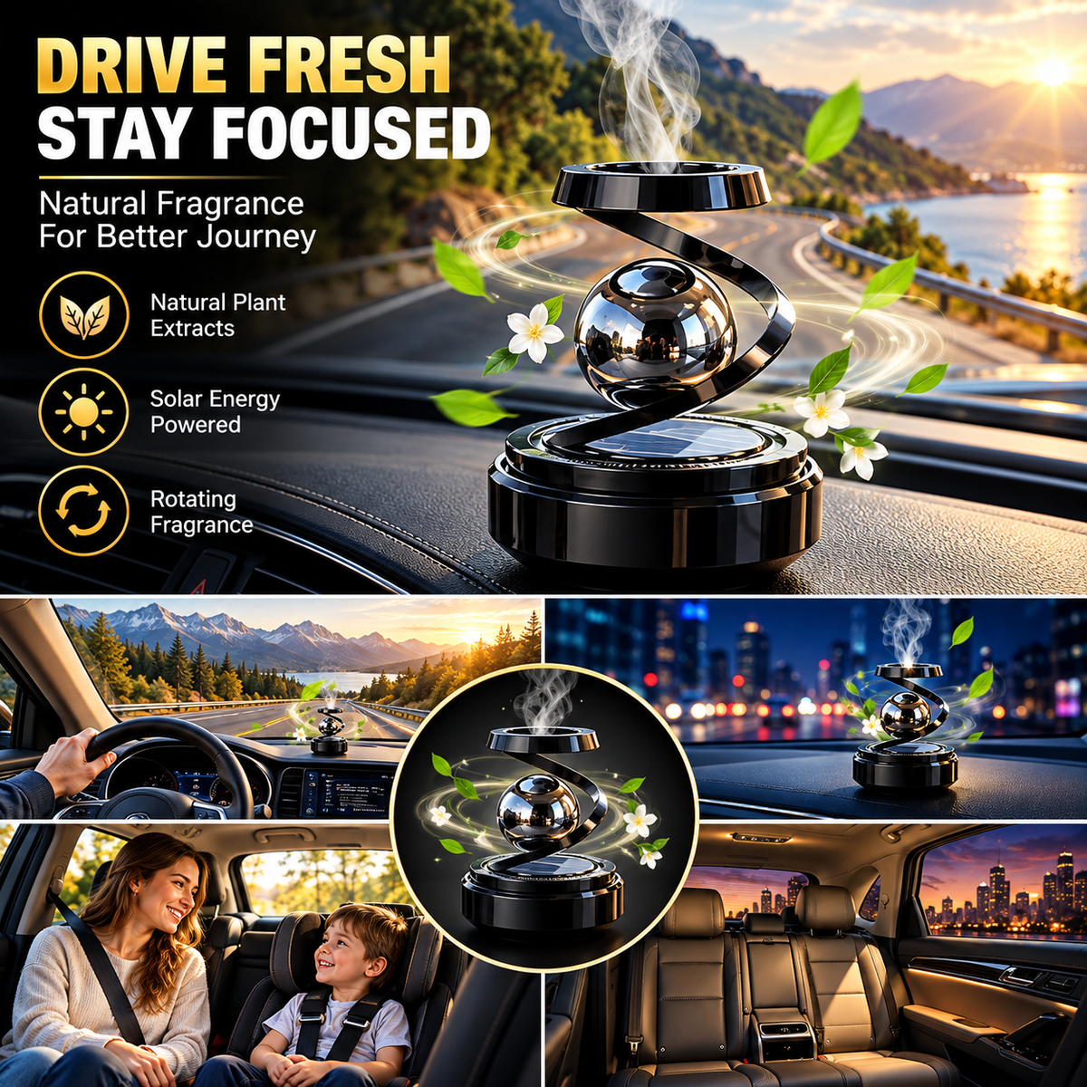 Solar Powered Car Air Diffuser