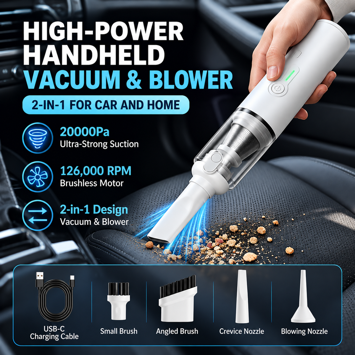 High Power Handheld Vacuum & Blower