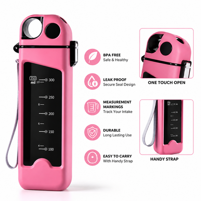 Plastic Leak-Proof Water Bottle - 350ml