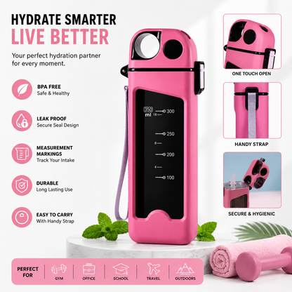 Plastic Leak-Proof Water Bottle - 350ml