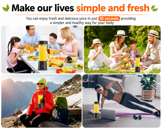 USB Portable Juicer - 6 Blades