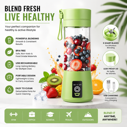 USB Portable Juicer - 6 Blades