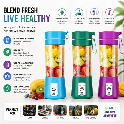 USB Portable Juicer - 6 Blades