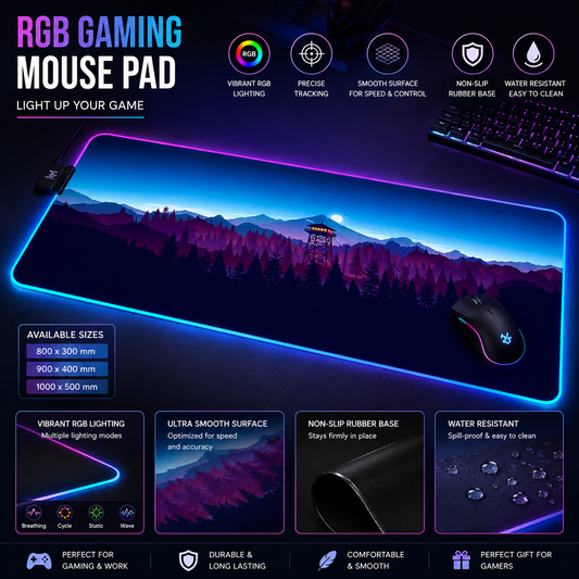 Luminous LED Lighting Mouse Pad