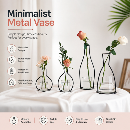 Nordic Style Iron Flower Vase
