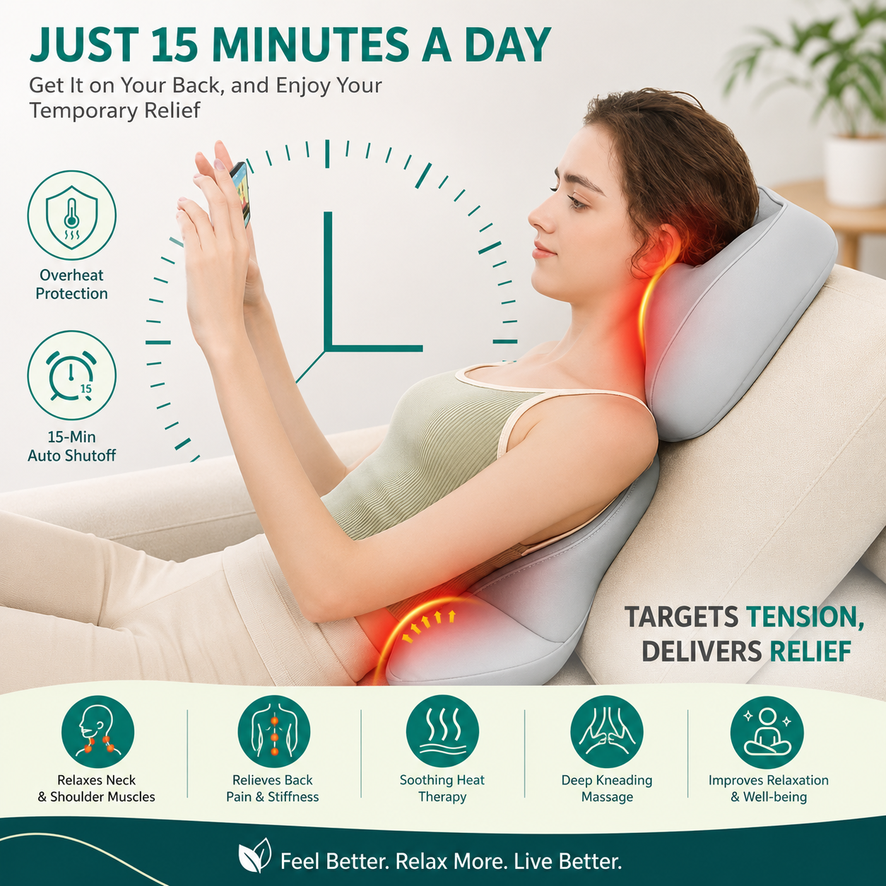 2-in-1 Neck Massager Pillow