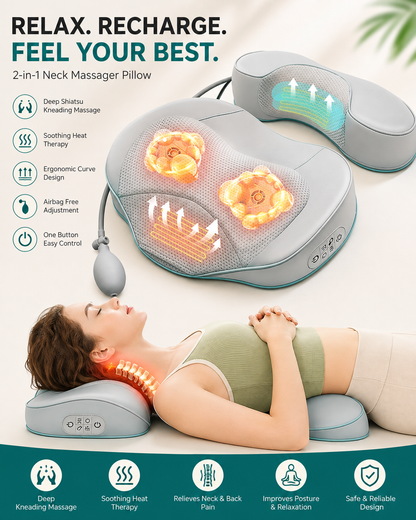 2-in-1 Neck Massager Pillow