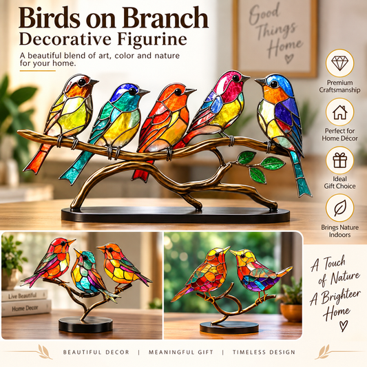 Birds on Branch Decorative Figurine - Office/Entrance