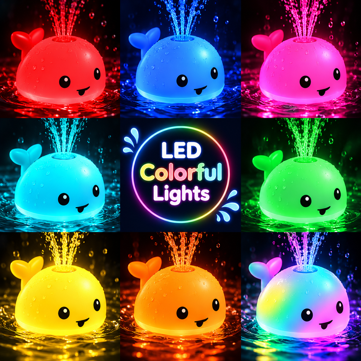 Rechargeable Light-Up Bath Toy