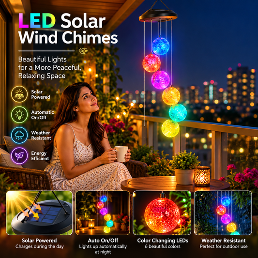 LED Solar Wind Chimes