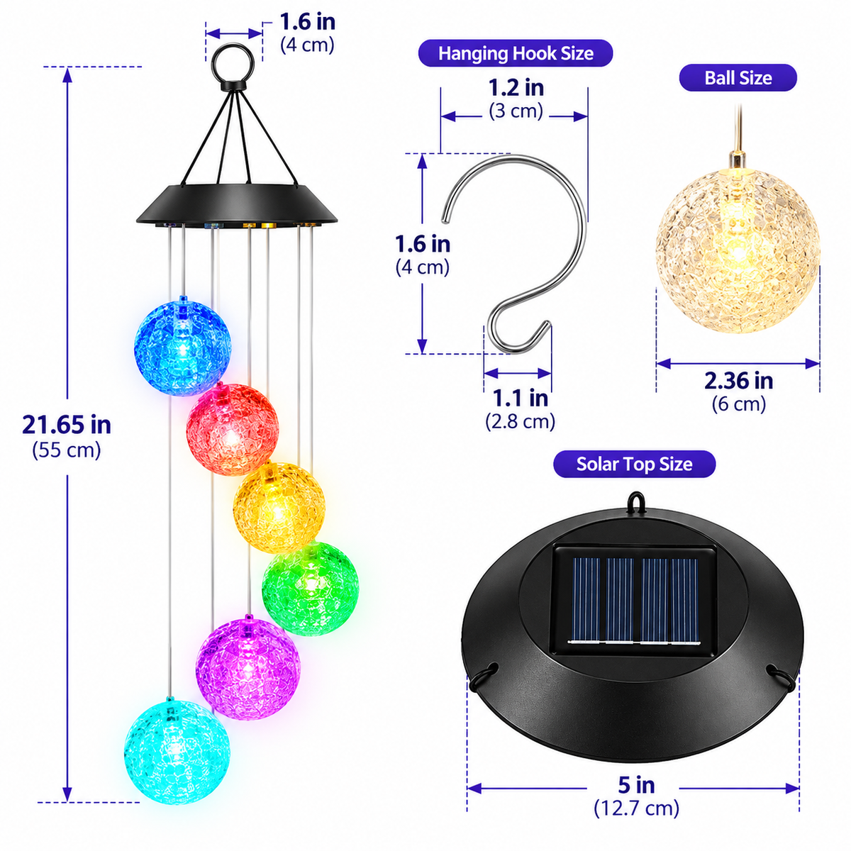 LED Solar Wind Chimes