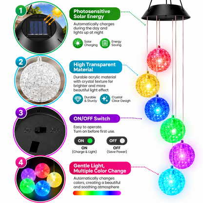 LED Solar Wind Chimes