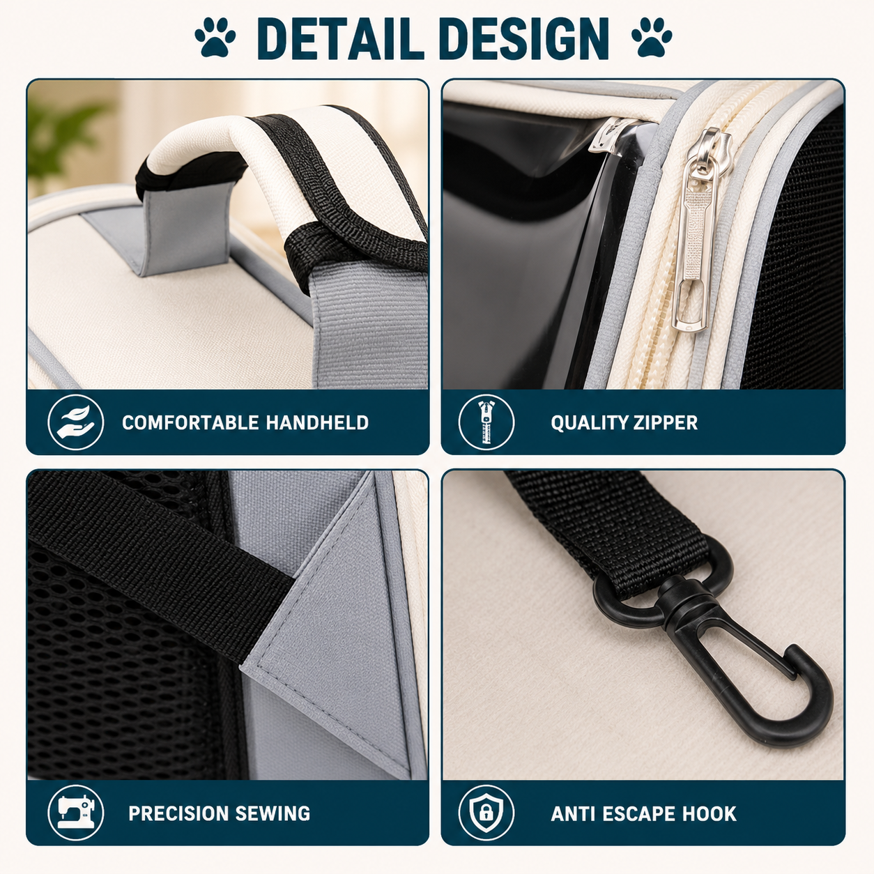 Cat Outdoor Carrier Bag - Breathable Pet Travel Bag for Cats, Puppies & Small Pets