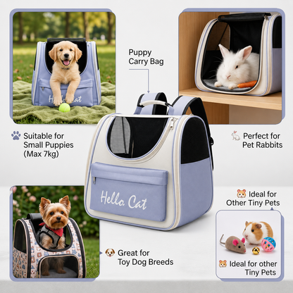 Cat Outdoor Carrier Bag - Breathable Pet Travel Bag for Cats, Puppies & Small Pets